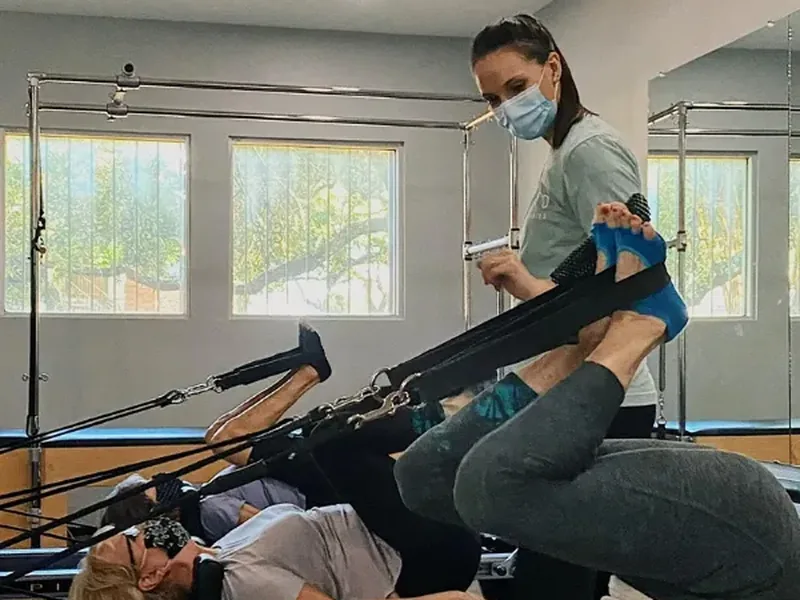 The Pilates studio and equipment at Pyramid Physical Therapy & Pilates in San Antonio, TX