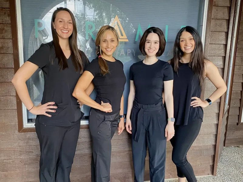 The Pyramid Physical Therapy & Pilates team outside the clinic on De Zavala Rd in San Antonio, TX